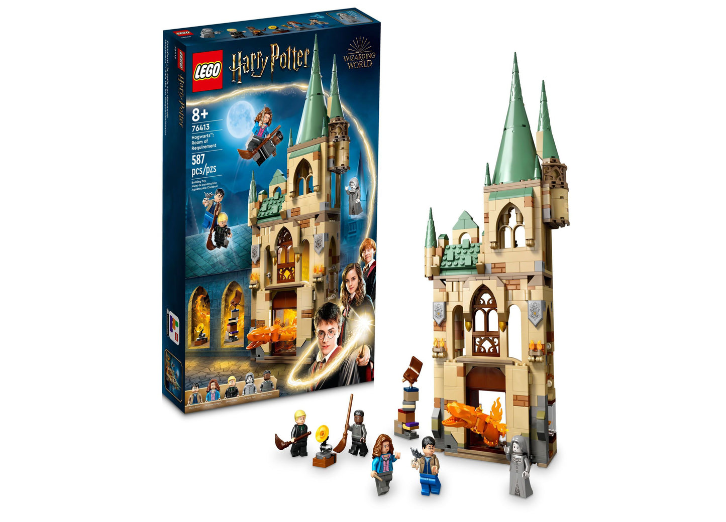 LEGO® Harry Potter 76413 Hogwarts: Room of Requirement Toy Building Set with Harry Potter, Hermione Granger, Draco Malfoy, Blaise Zabini and The Gray Lady Minifigures