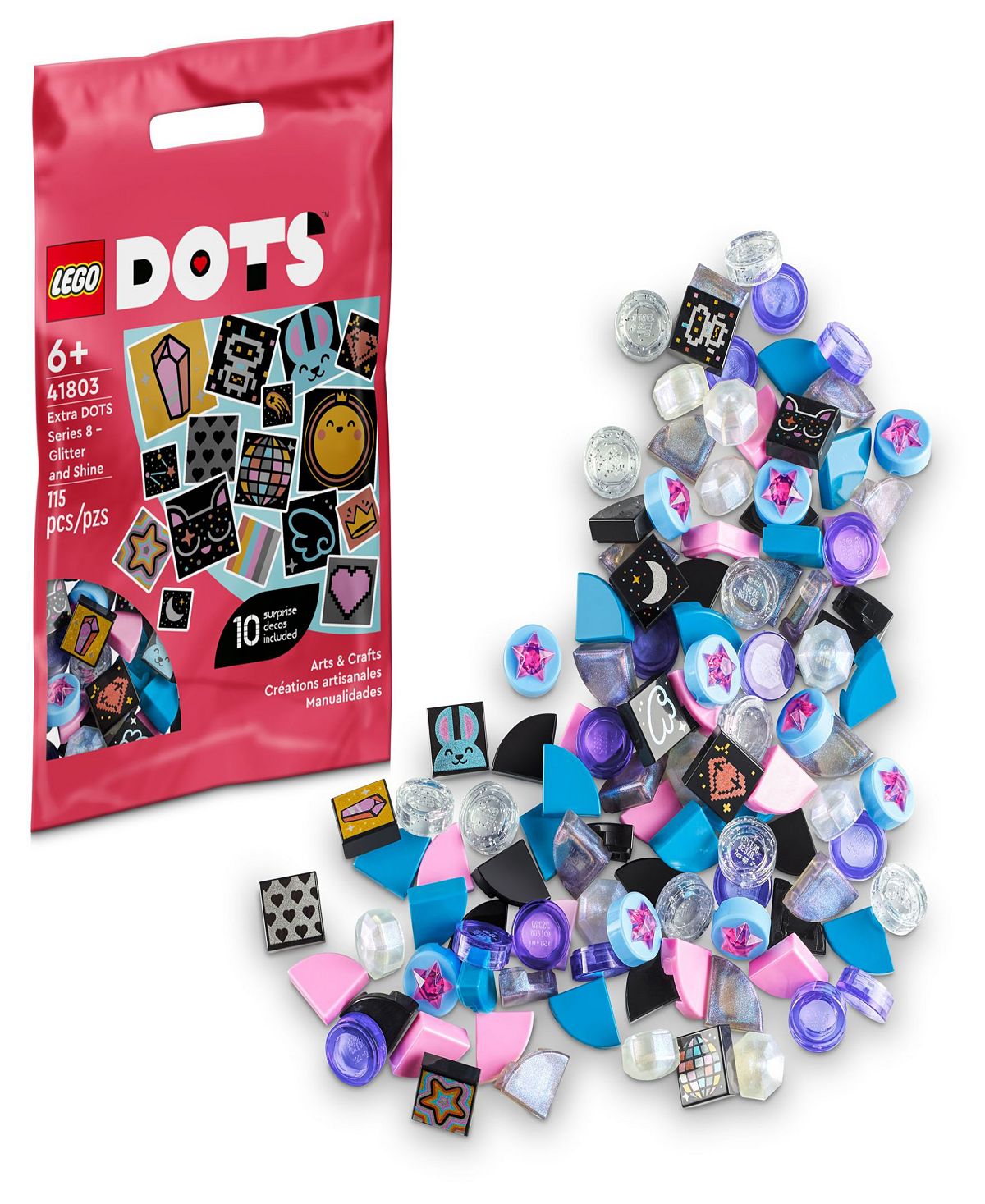 LEGO DOTS Glitter and Shine Series 8 Craft Kit - 115 Pieces