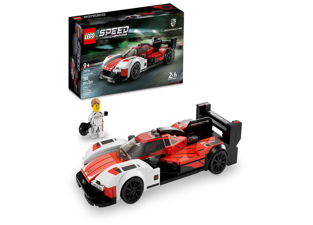 LEGO® Speed 76916 Champions Porsche 963  Toy Sports Car Building Set with Minifigure