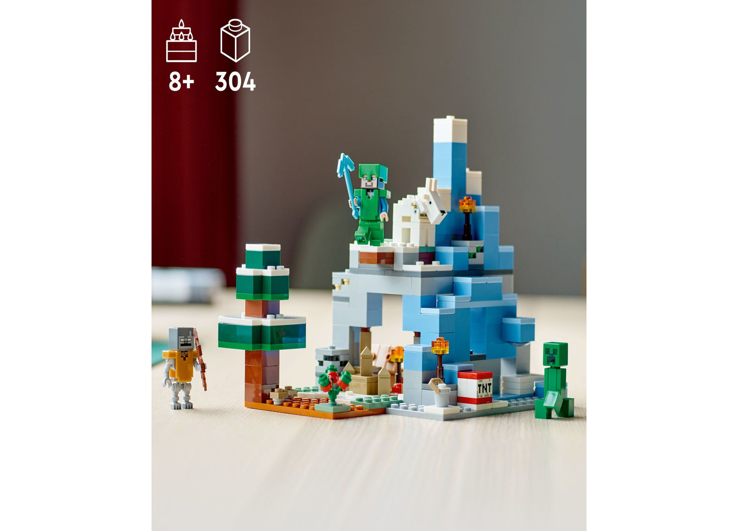 LEGO® Minecraft The Frozen Peaks 21243 Toy Building Set with Steve, Creeper, Stray and Goat Figures