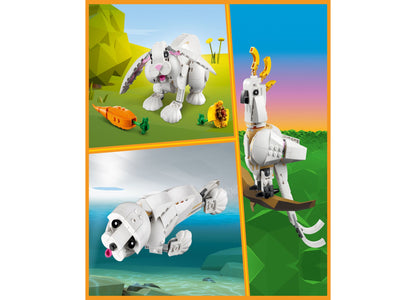 LEGO Creator 3-in-1 White Rabbit, Cockatoo, and Seal 31133 Building Set - 258 Pieces