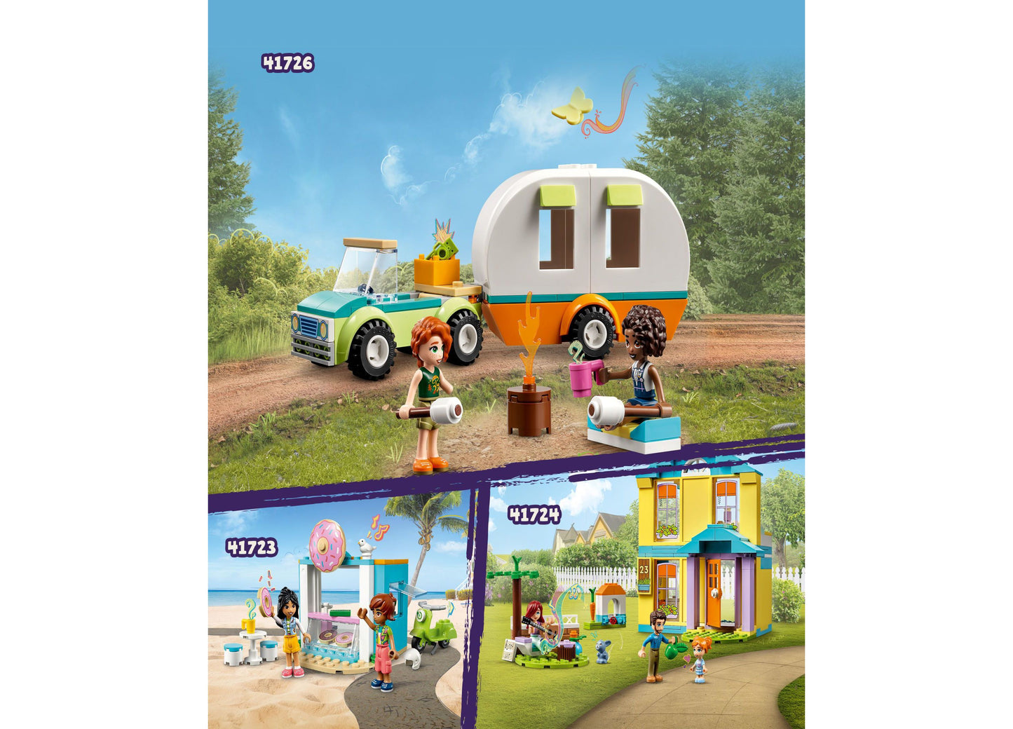 LEGO Friends 87-Piece Holiday Camping Trip Building Set 41726 with Camper Van