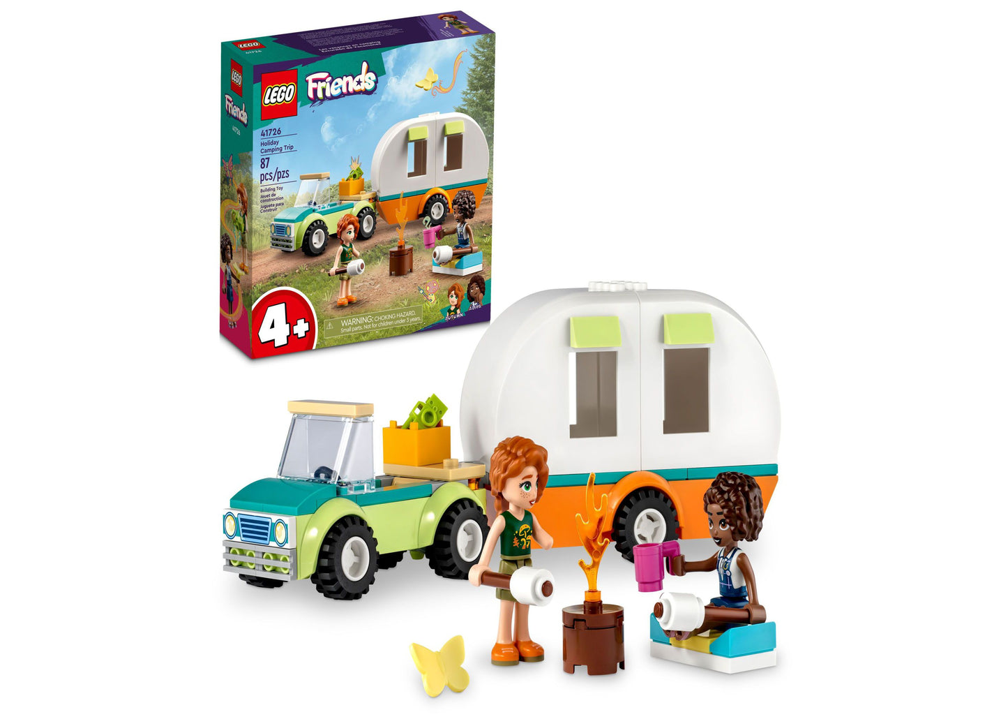 LEGO Friends 87-Piece Holiday Camping Trip Building Set 41726 with Camper Van