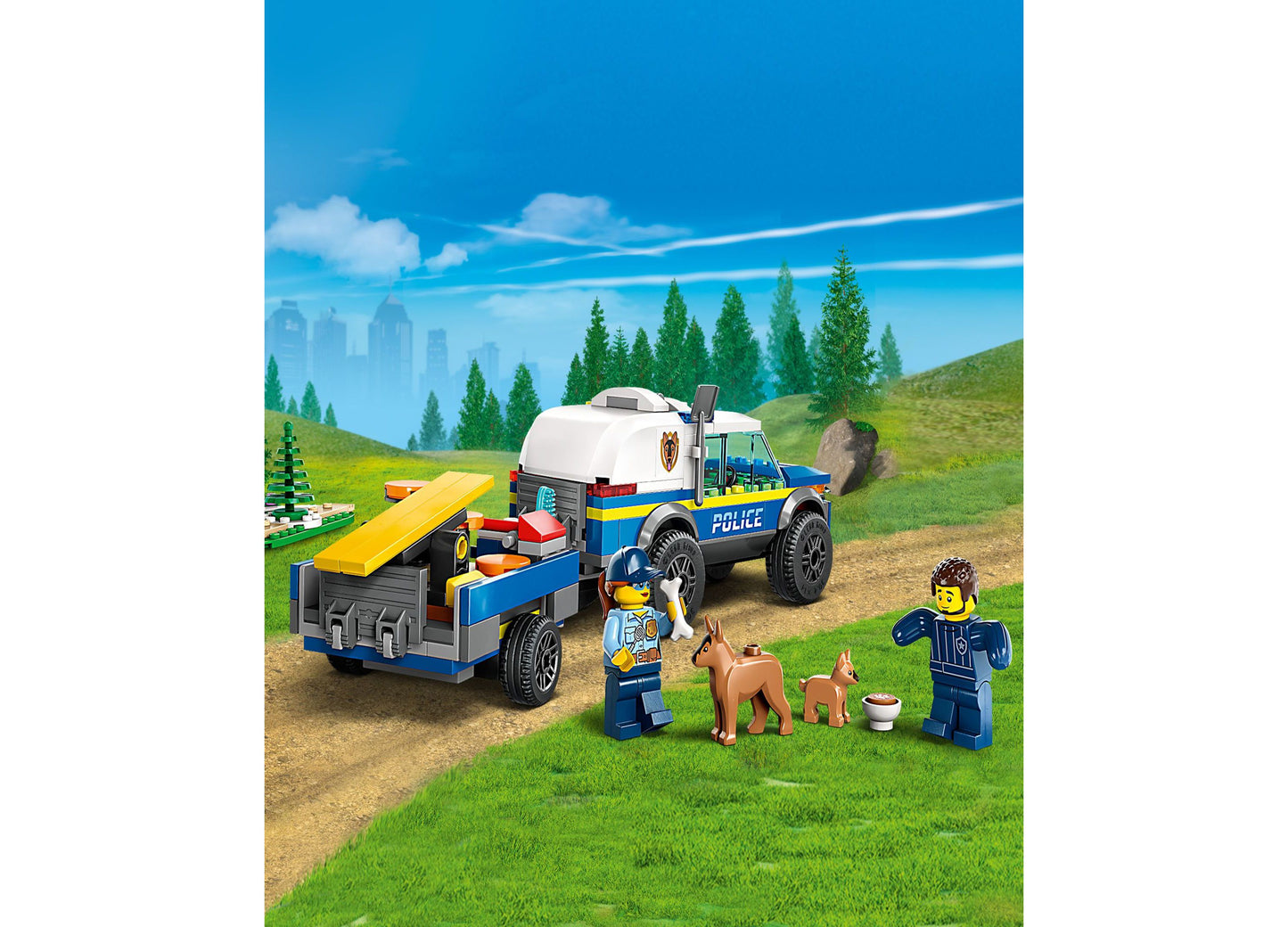 LEGO® City Police Mobile Police Dog Training 60369 Toy Building Set with 2 Police Minifigures and 2 Dog Figures