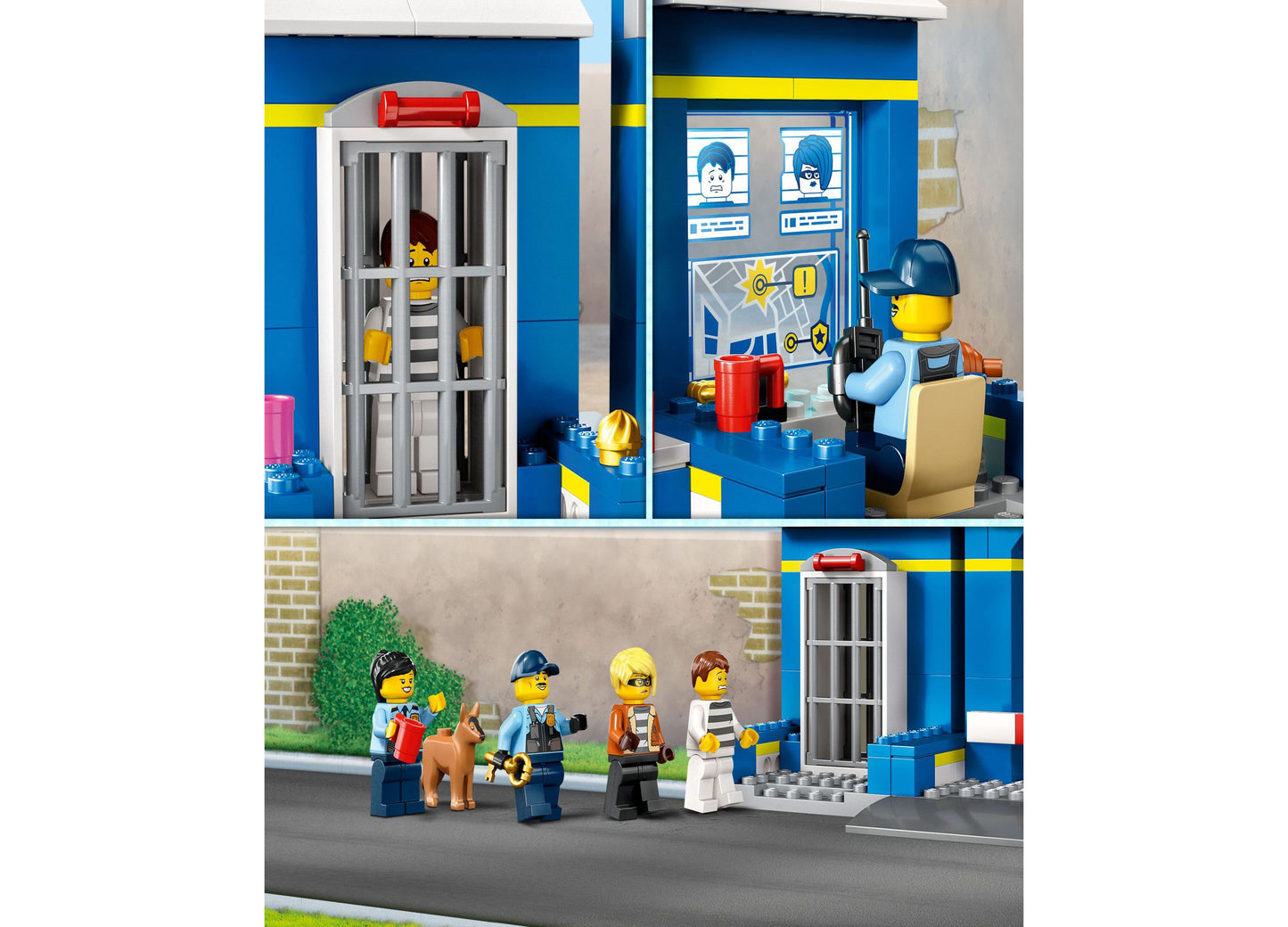 LEGO® City Police Station Chase 60370 Toy Building Set with 2 Police and 2 Crook Minifigures and Police Dog