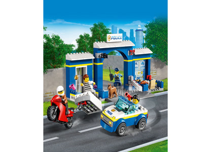 LEGO® City Police Station Chase 60370 Toy Building Set with 2 Police and 2 Crook Minifigures and Police Dog