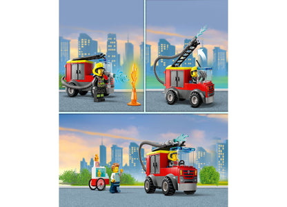 LEGO® City Fire Station and Fire Truck 60375 Toy Building Set with Firefighter Minifigures