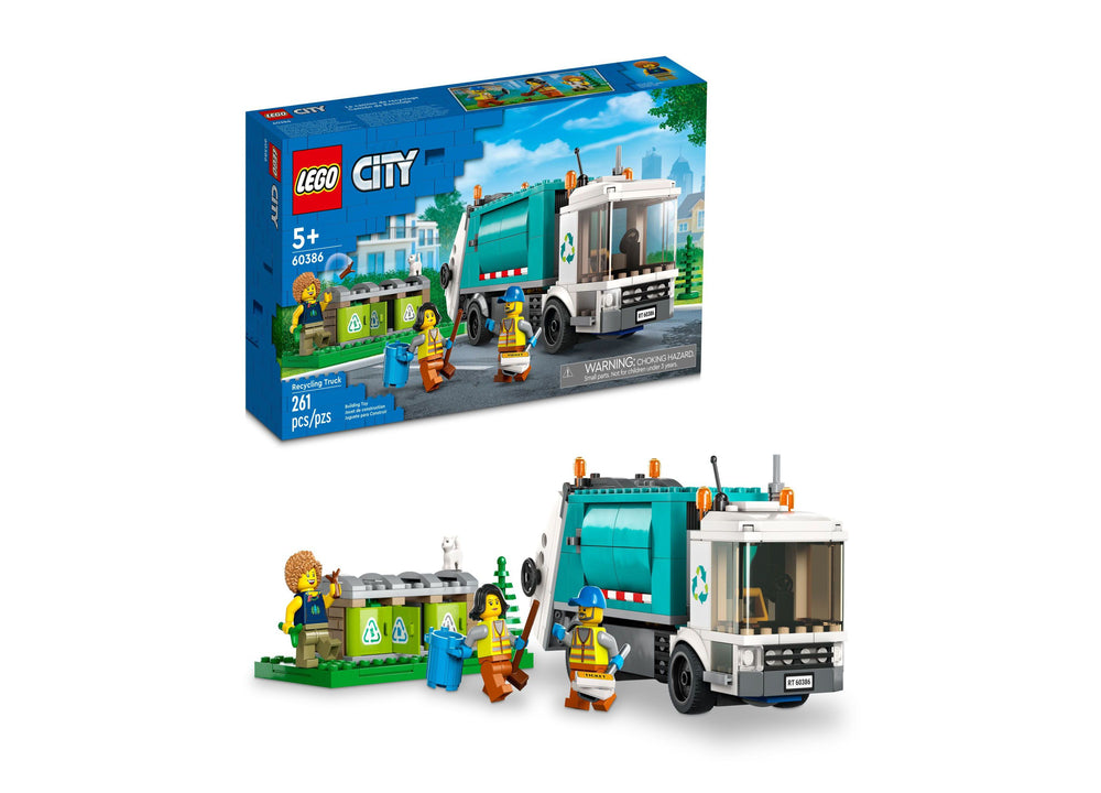 LEGO® City Great Vehicles Recycling Truck 60386 Toy Building Set with 3 Minifigures