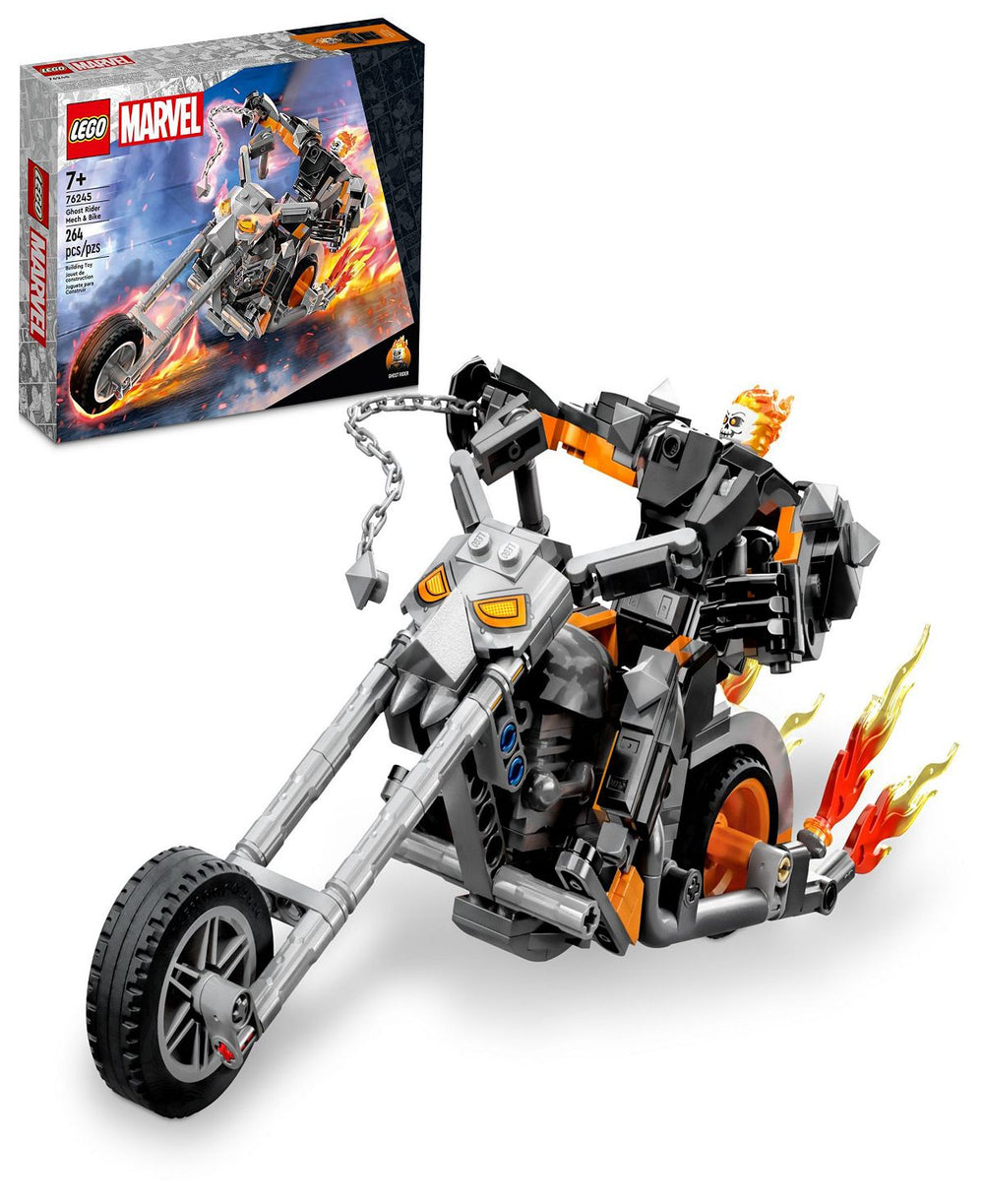 LEGO® Super Heroes Marvel Ghost Rider Mech & Bike 76245 Toy Building Set with Ghost Rider Minifigure