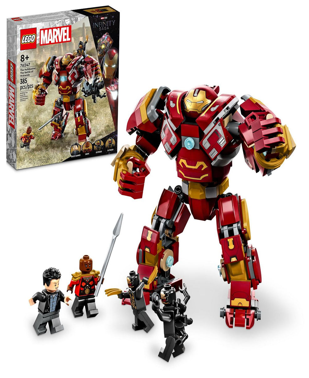 LEGO® Super Heroes Marvel 76247 The Hulkbuster: The Battle of Wakanda Toy Building Set with Bruce Banner, Okoye & 2 Outriders Minifigures