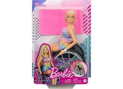 Barbie Fashionistas Doll with Wheelchair, Ramp, and Blonde Hair - Blue Eyes