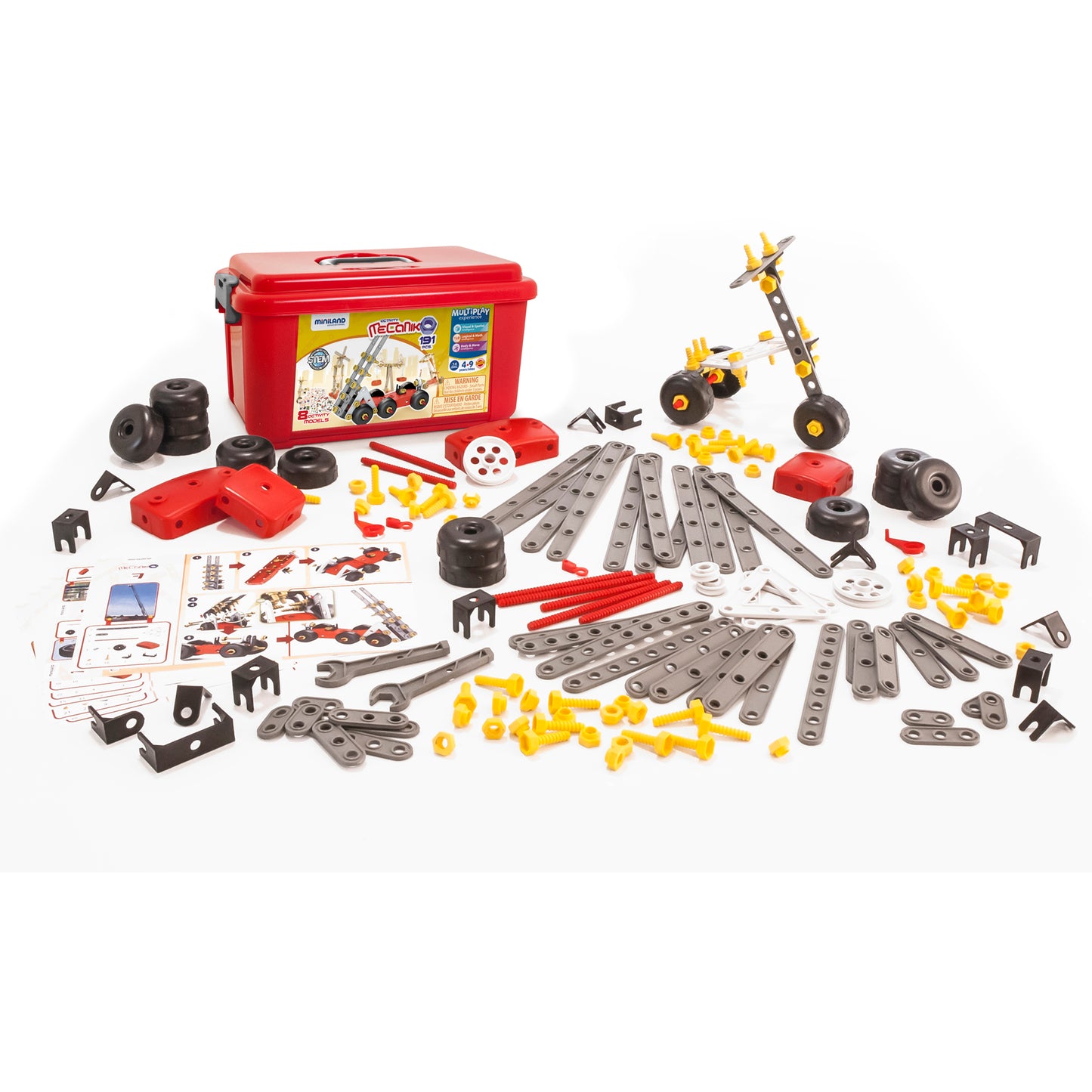 Miniland Educational Mecaniko - 191-Piece Vehicle Building Set