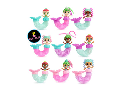 Fashion Fidgets Fantasy Series - Collectible Mermaid Dolls with Pop Tube Tails