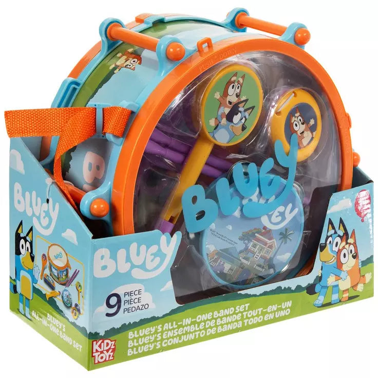 Bluey 9pc Children's Band Set with Colorful Musical Instruments