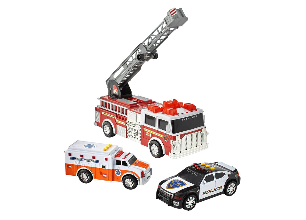 Fast Lane L S Emergency Vehicles, 3-Pack Set by Toys R Us