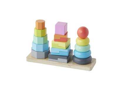 Imaginarium Stack and Play Trio - Multicolor Wooden Educational Toy Set