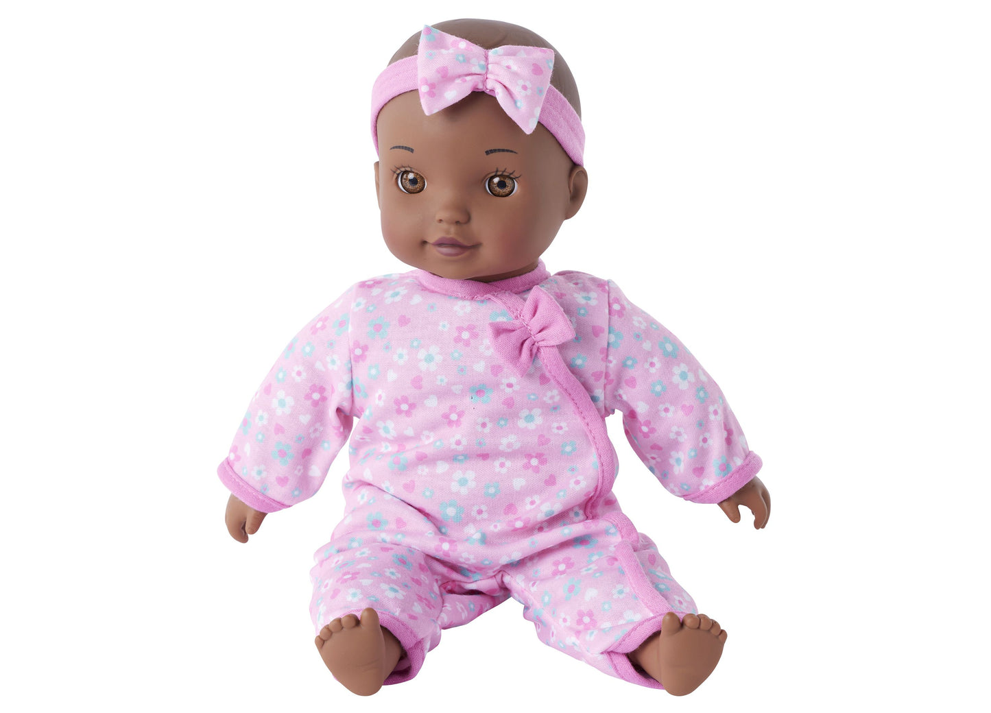 You & Me 12 inch Interactive Chatter & Coo Baby Doll - Pink Floral Sleeper