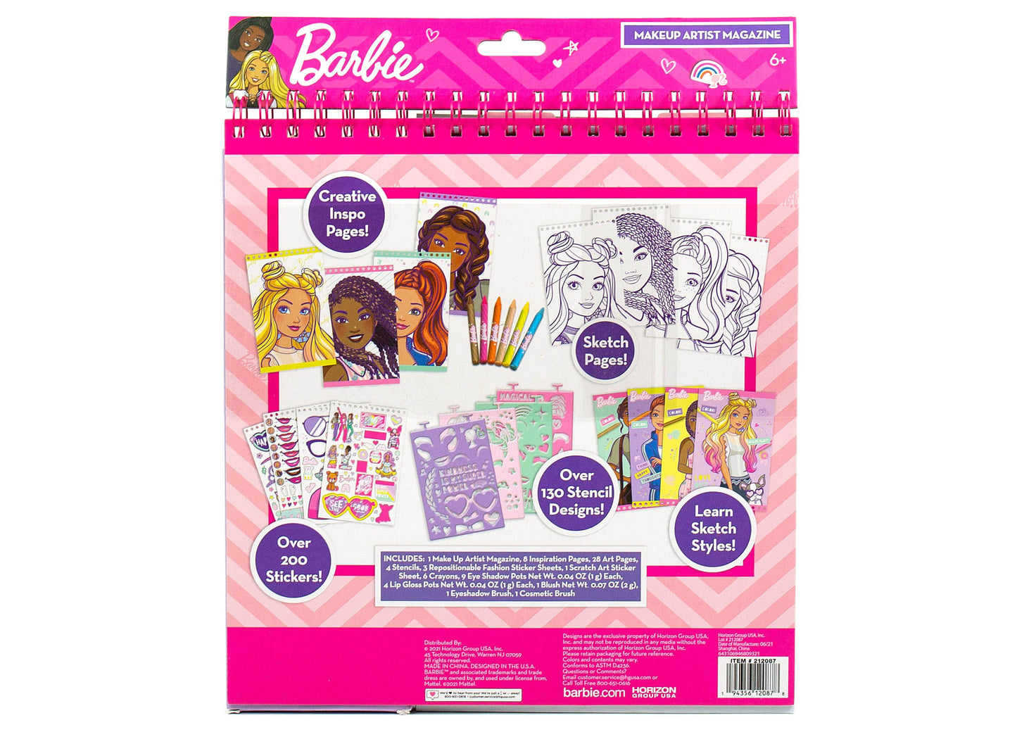 Barbie Makeup Magazine Set, 63 Piece