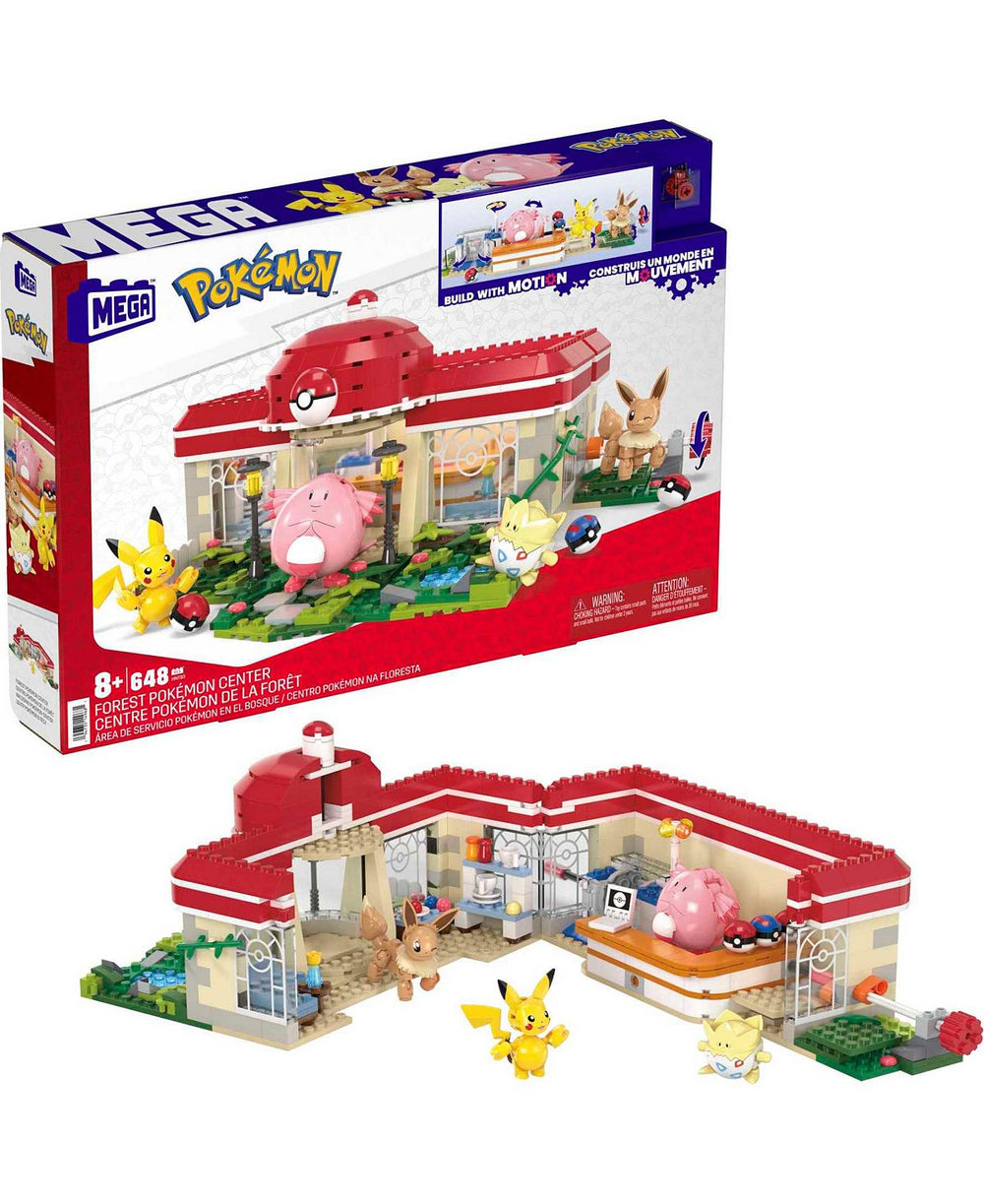 MEGA Pokemon Adventure Builder: Forest Pokemon Center Building Set - 648 Pieces