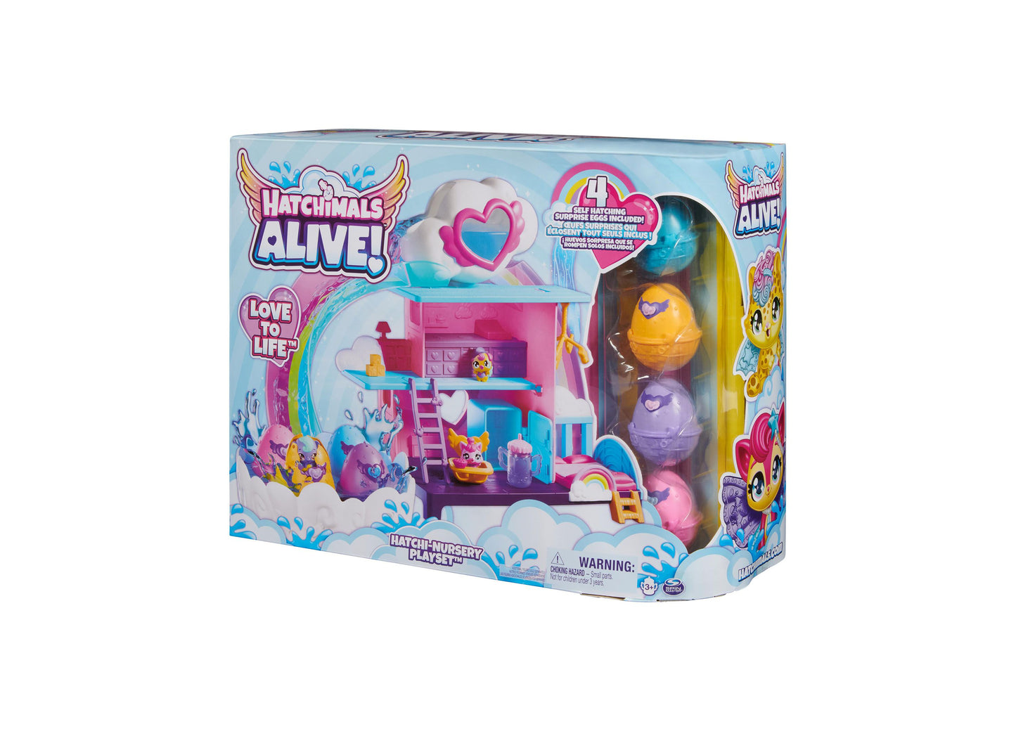 Hatchimals Alive Hatchi-Nursery Playset with Magical Self-Hatching Eggs