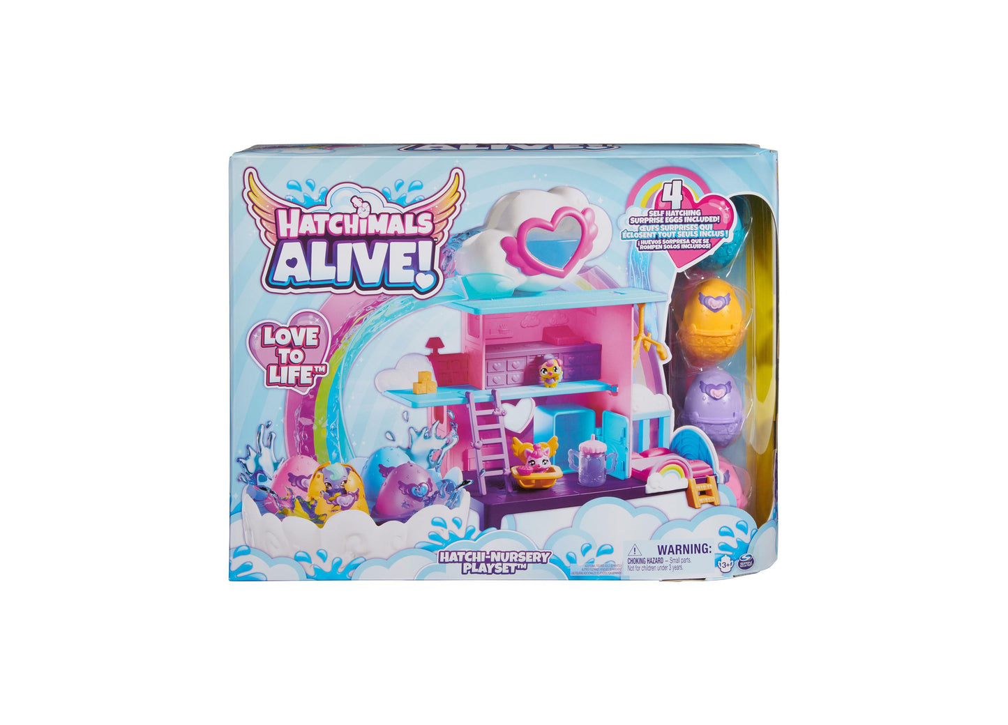 Hatchimals Alive Hatchi-Nursery Playset with Magical Self-Hatching Eggs