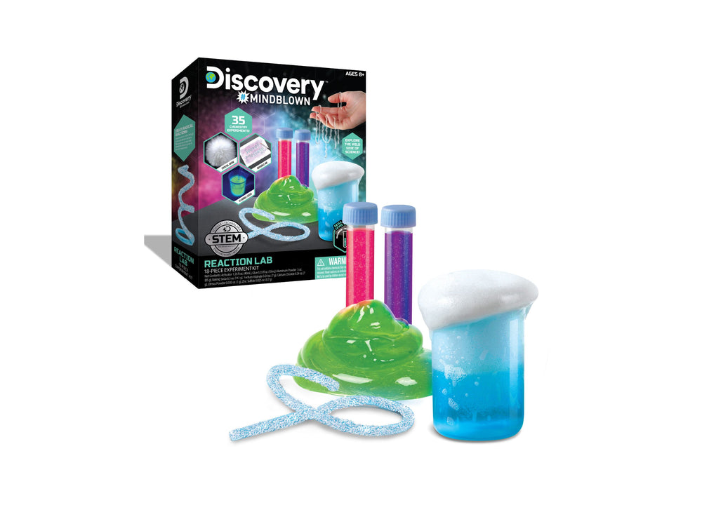 Discovery Mindblown Reaction Lab Chemistry Set, 18-Piece STEM Experiment Kit