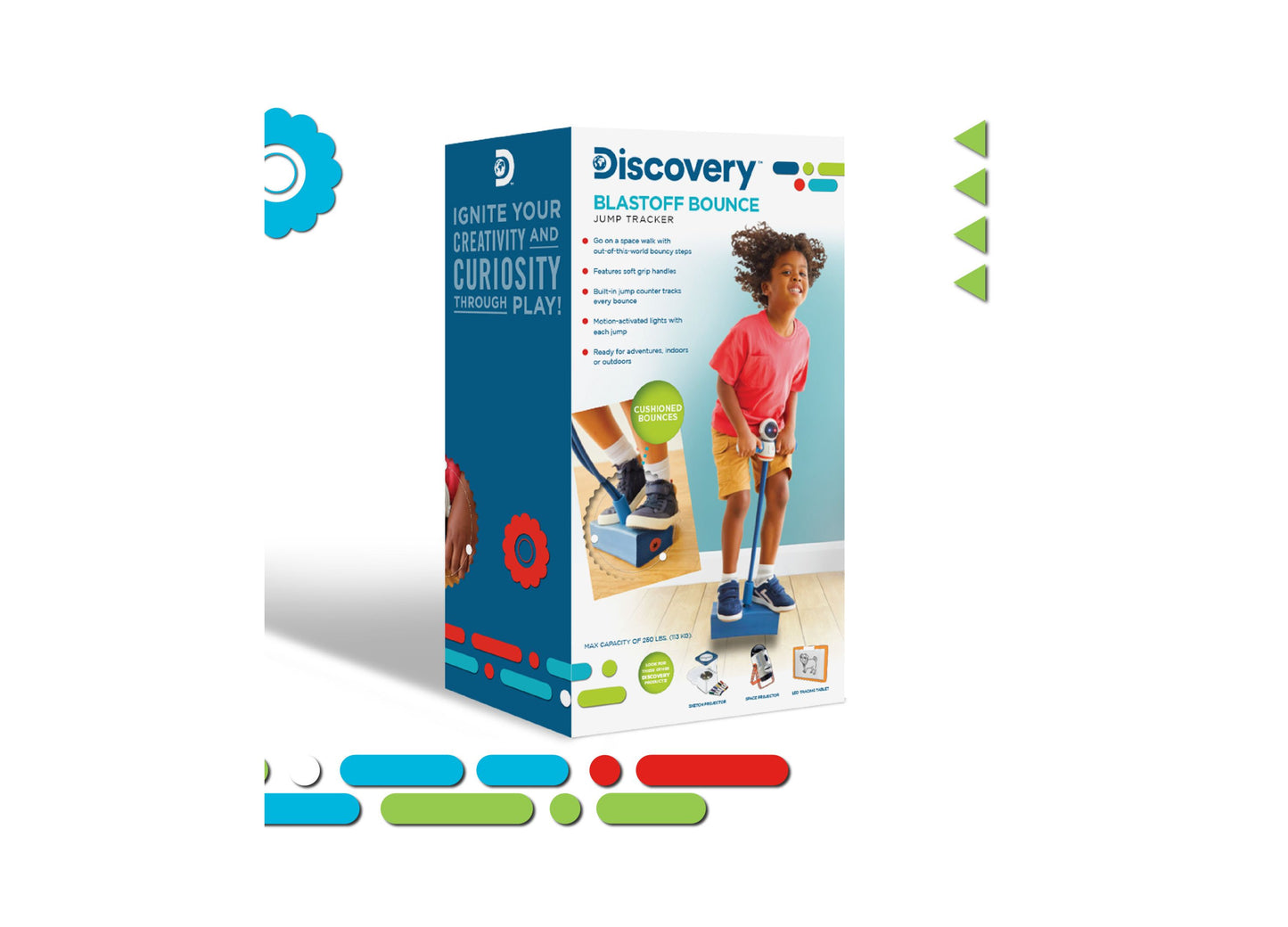 Discovery Kids Blastoff Foam Bouncer with Jump Tracker and Motion Lights