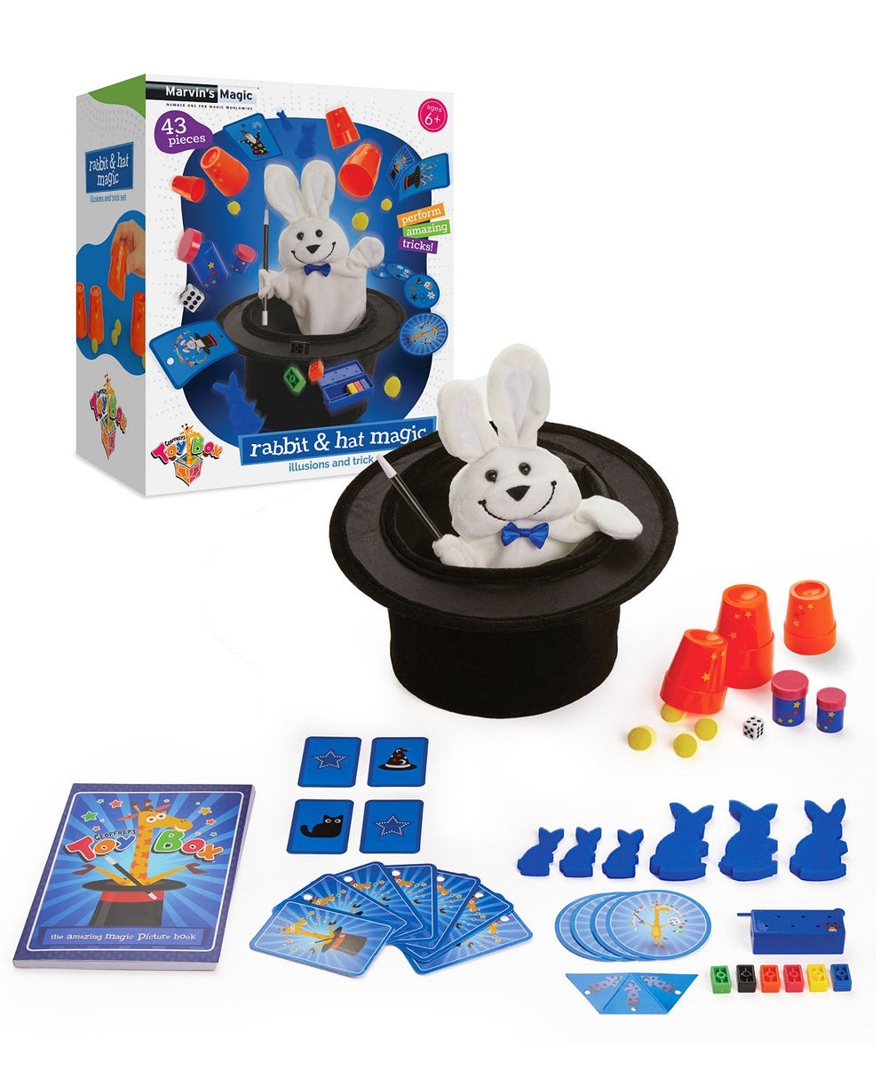 Geoffrey's Toy Box 43-Piece Rabbit & Hat Magic Set for Beginners