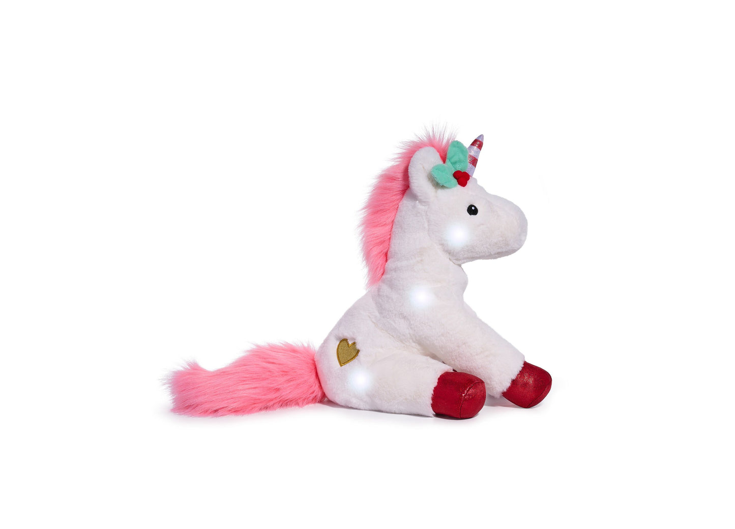 Geoffrey's Toy Box 13-inch Interactive Glow Brights LED Sound Unicorn Plush