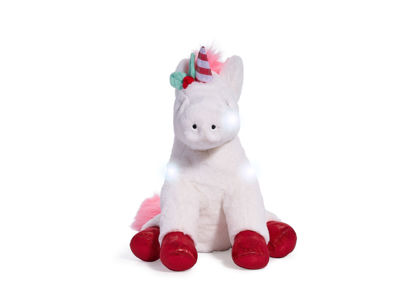 Geoffrey's Toy Box 13-inch Interactive Glow Brights LED Sound Unicorn Plush