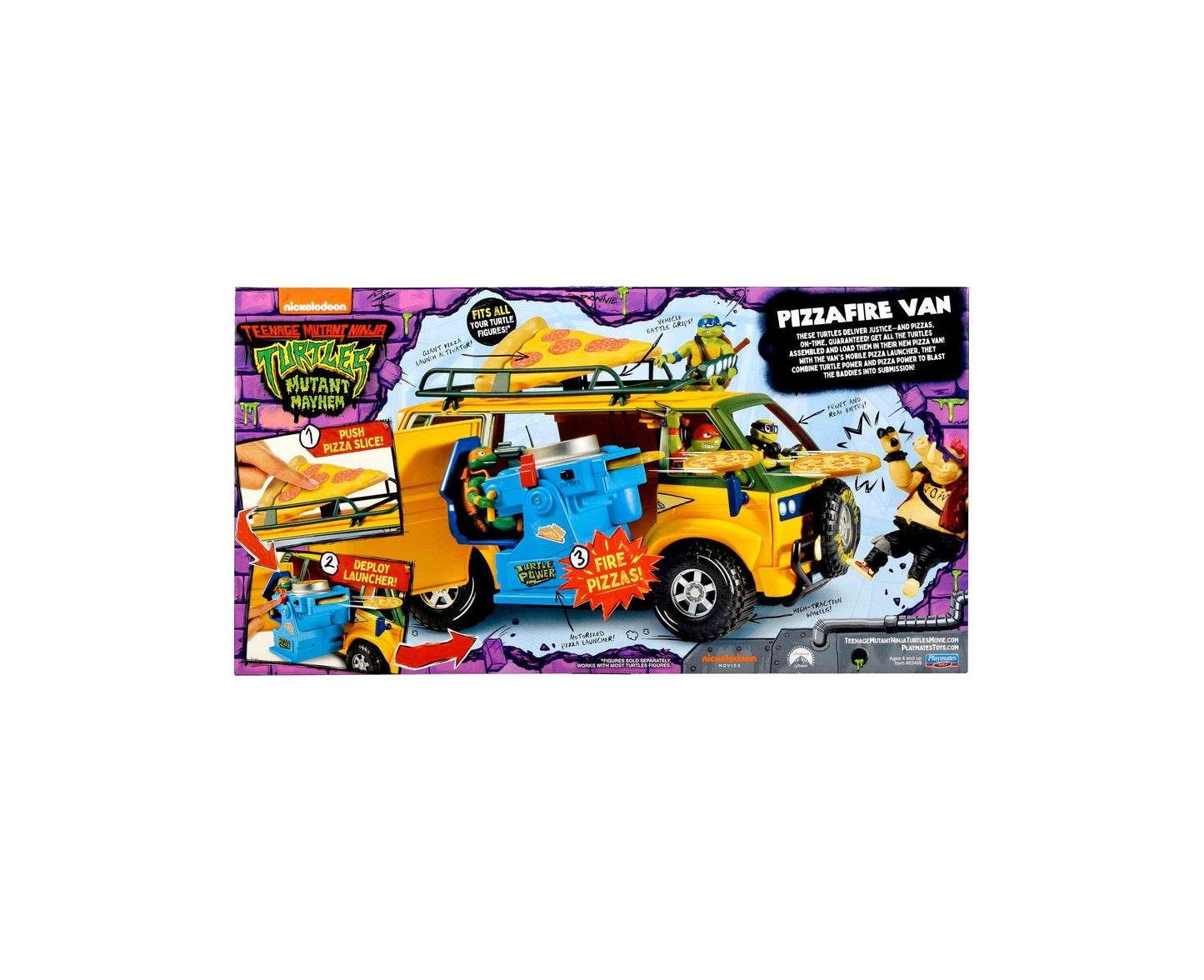 Teenage Mutant Ninja Turtles Mutant Mayhem PizzaFire Van with Motorized Launcher