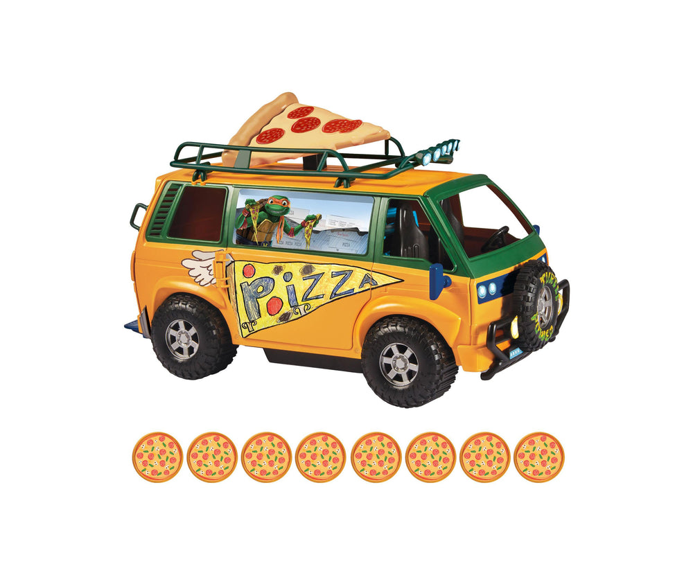 Teenage Mutant Ninja Turtles Mutant Mayhem PizzaFire Van with Motorized Launcher