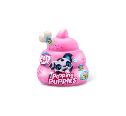 Zuru Pets Alive Pooping Puppies Series 1 Interactive Plush - Collectible Pug, Dalmatian, Husky