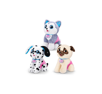 Zuru Pets Alive Pooping Puppies Series 1 Interactive Plush - Collectible Pug, Dalmatian, Husky