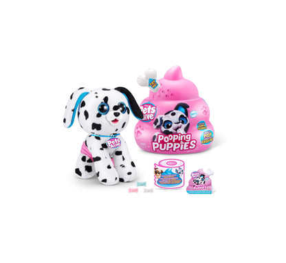 Zuru Pets Alive Pooping Puppies Series 1 Interactive Plush - Collectible Pug, Dalmatian, Husky