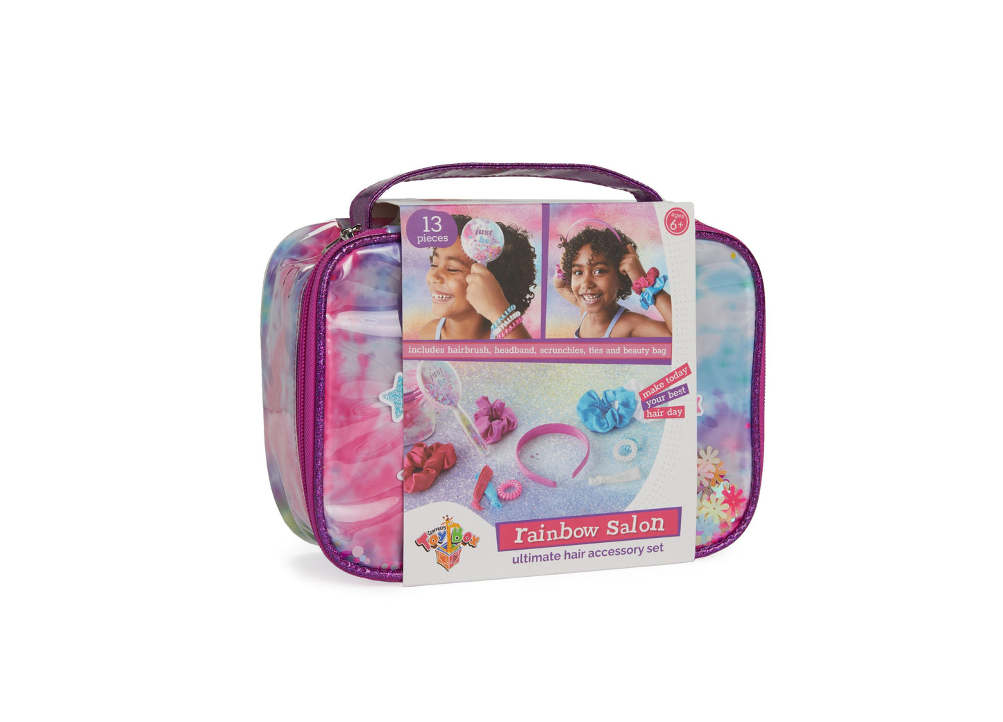 Geoffrey's Toy Box 13-Piece Rainbow Salon Hair Accessory Set for Kids