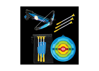 Black Series LED Light-Up Crossbow Archery Set with Target and Darts