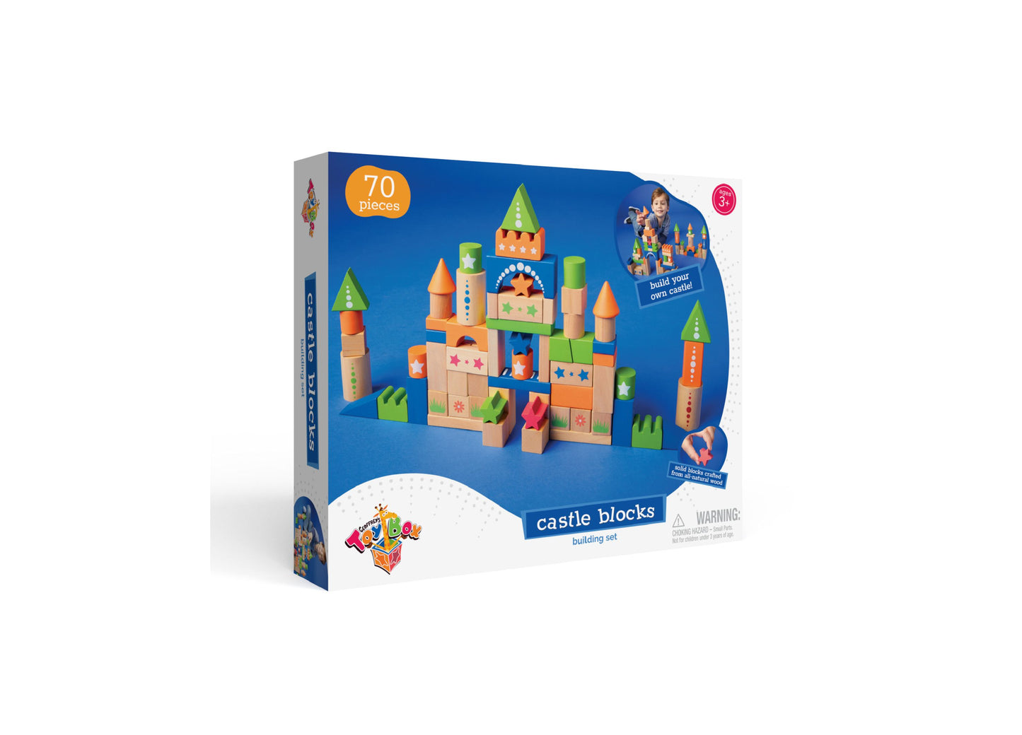 Geoffrey's Toy Box 70-Piece Wooden Castle Building Set - Exclusive at Macy's