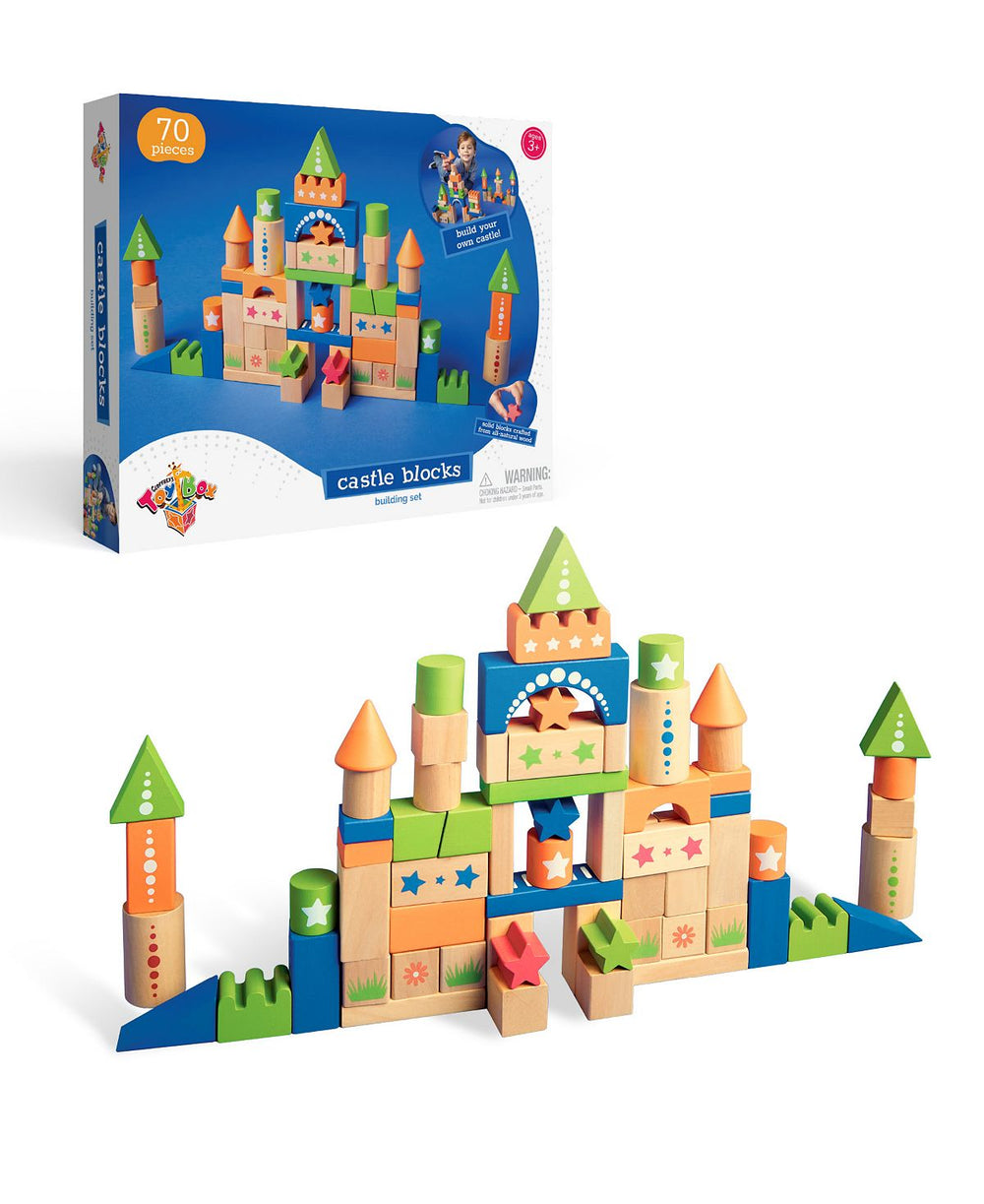 Geoffrey's Toy Box 70-Piece Wooden Castle Building Set - Exclusive at Macy's