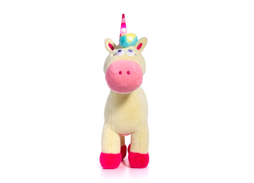 Geoffrey's Toy Box 14 inch Interactive Glow Brights Unicorn Plush with LED and Sound - Created for Macys