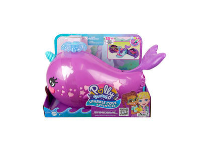 Polly Pocket Sparkle Cove Adventure Narwhal Adventurer Boat Playset