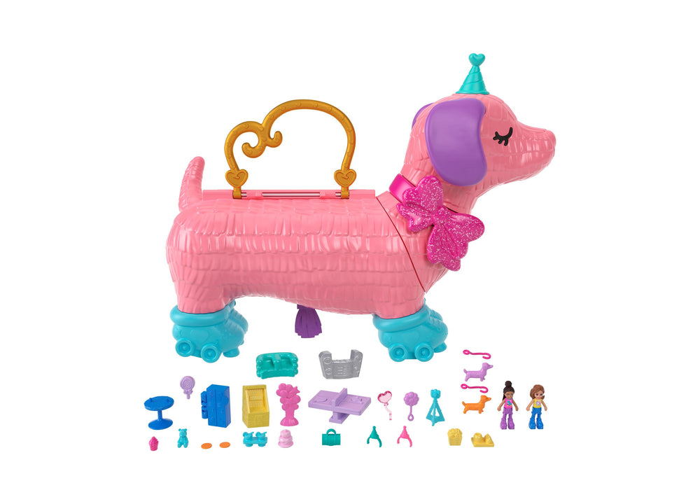 Polly Pocket Puppy Party Playset with Roller Rink and DJ Booth