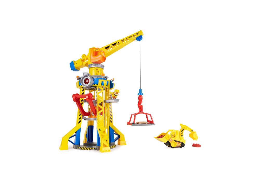 Rubble & Crew Bark Yard Crane Tower Playset with Kinetic Sand and Action Figure