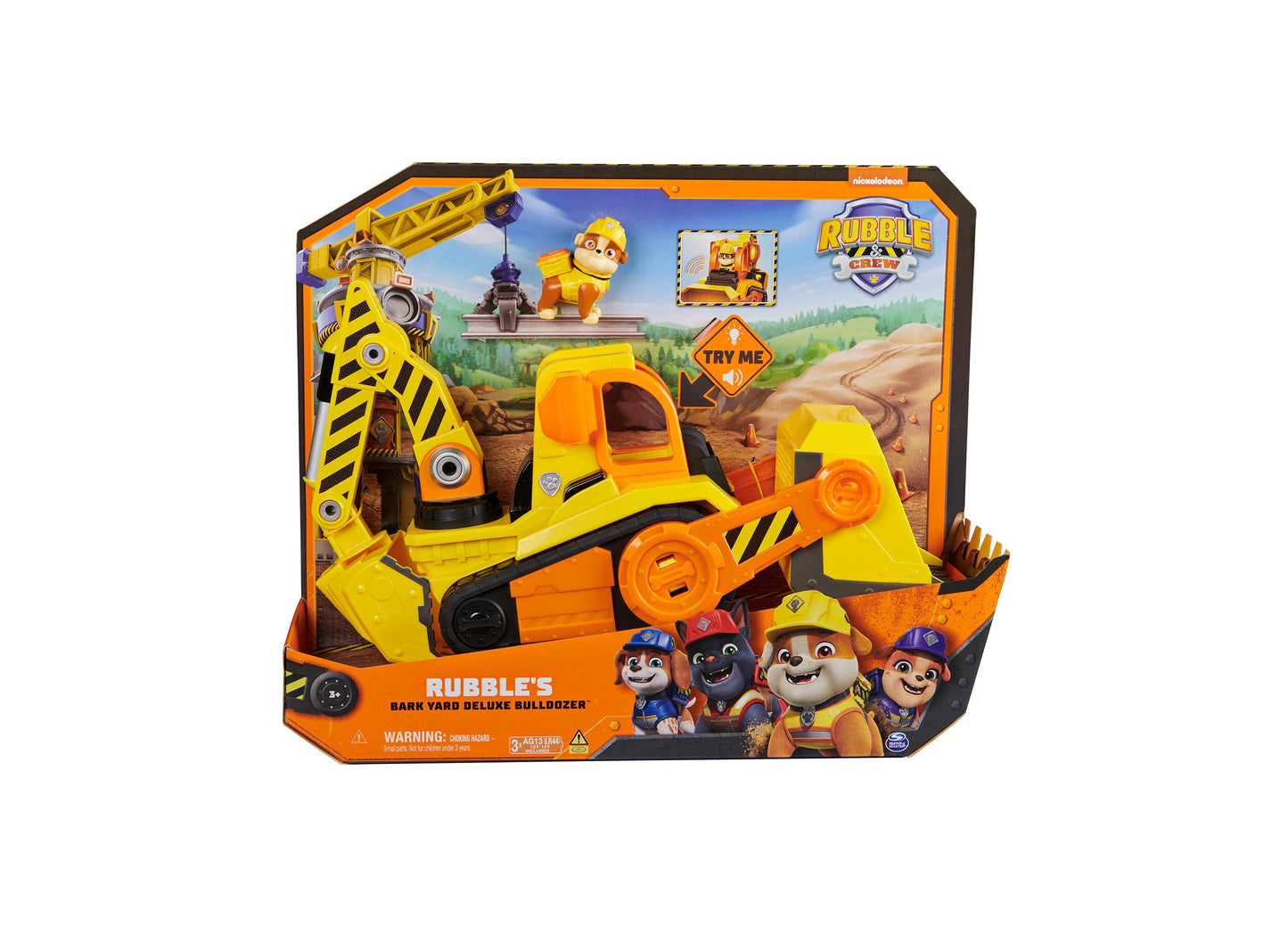 Rubble & Crew Deluxe Bulldozer with Lights and Sounds, Featuring PAW Patrol's Rubble