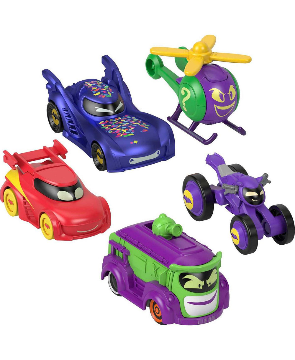 Fisher-Price DC BatWheels Diecast Vehicle Set, 1:55 Scale, 5-Pack