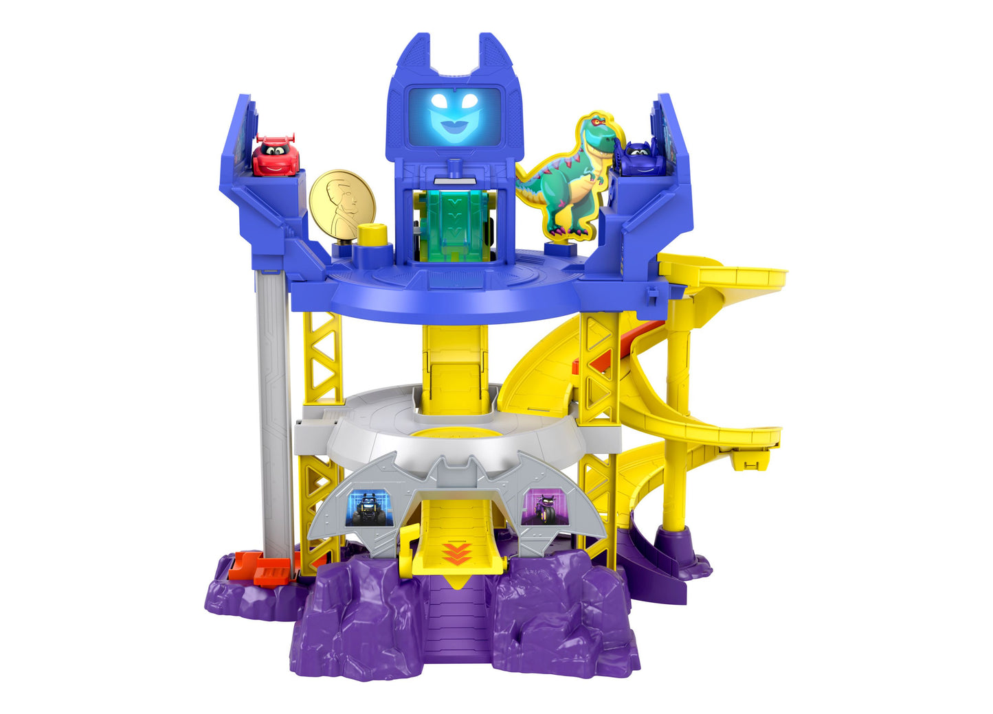 Fisher-Price DC BatWheels Batcave Race Track Playset with Lights and Sounds