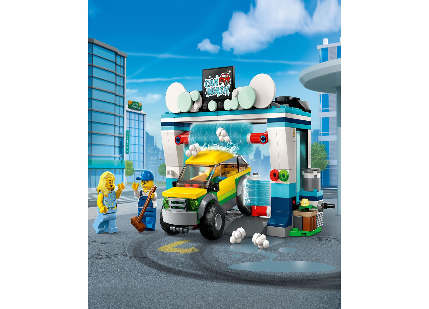 LEGO My City 60362 Interactive Car Wash Building Set with Minifigures