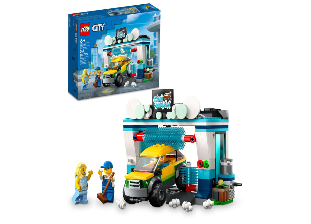 LEGO My City 60362 Interactive Car Wash Building Set with Minifigures