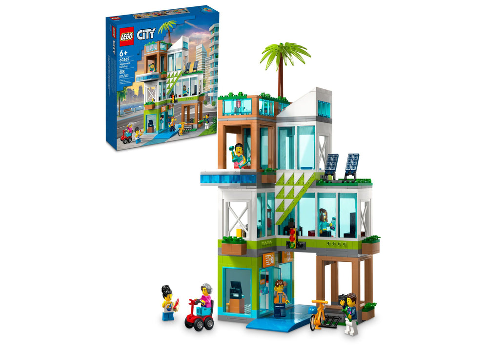 LEGO® My City 60365 Apartment Building Toy Multi-Floor Building Set