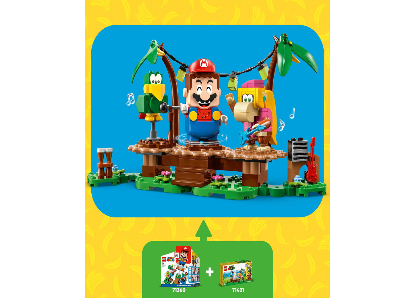 LEGO® Super Mario 71421nDixie Kong's Jungle Jam Expansion Toy Building Set with Dixie Kong & Squawks Minifigures